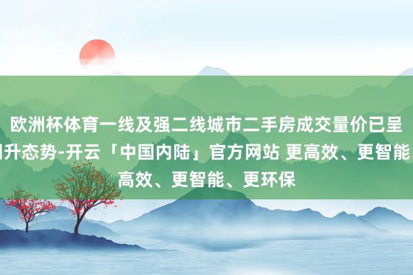 欧洲杯体育一线及强二线城市二手房成交量价已呈现筑底回升态势-开云「中国内陆」官方网站 更高效、更智能、更环保