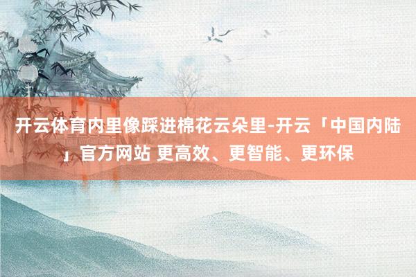 开云体育内里像踩进棉花云朵里-开云「中国内陆」官方网站 更高效、更智能、更环保