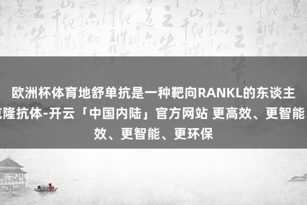 欧洲杯体育地舒单抗是一种靶向RANKL的东谈主源化单克隆抗体-开云「中国内陆」官方网站 更高效、更智能、更环保