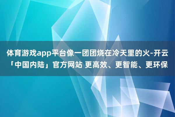 体育游戏app平台像一团团烧在冷天里的火-开云「中国内陆」官方网站 更高效、更智能、更环保