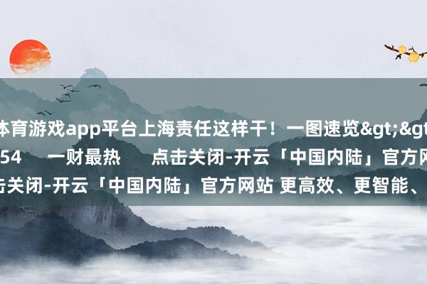 体育游戏app平台上海责任这样干!一图速览>> 91 02-03 12:54 一财最热 点击关闭-开云「中国内陆」官方网站 更高效、更智能、更环保