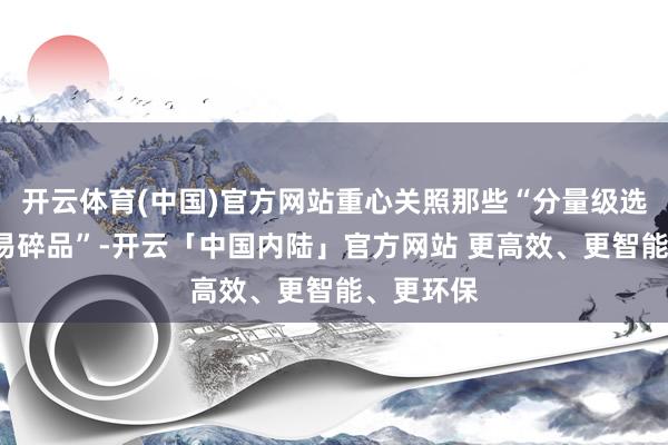 开云体育(中国)官方网站重心关照那些“分量级选手”和“易碎品”-开云「中国内陆」官方网站 更高效、更智能、更环保
