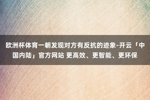 欧洲杯体育一朝发现对方有反抗的迹象-开云「中国内陆」官方网站 更高效、更智能、更环保